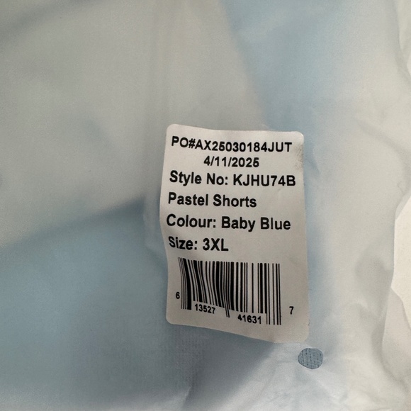 NEW Comfrt Pastel Shorts 3XL Baby Blue - Picture 3 of 4